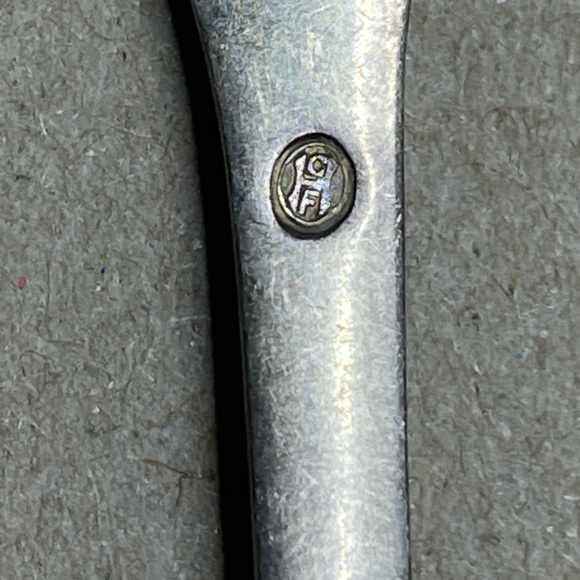 Christian F Heise Shell Tip Denmark Sterling 1911 Child’s Spoon Monogram P.A. 19 - Picture 6 of 7